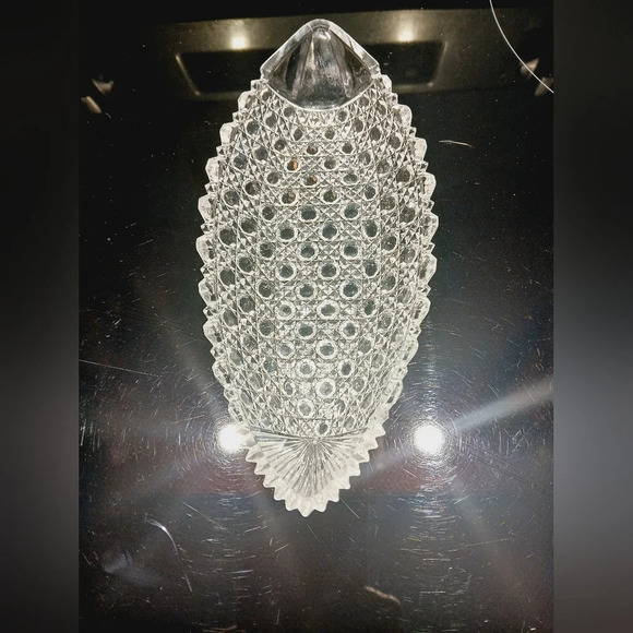 Antique American Cut Glass Relish Dish Canoe Boat Tray  Saw Tooth - Picture 6 of 8